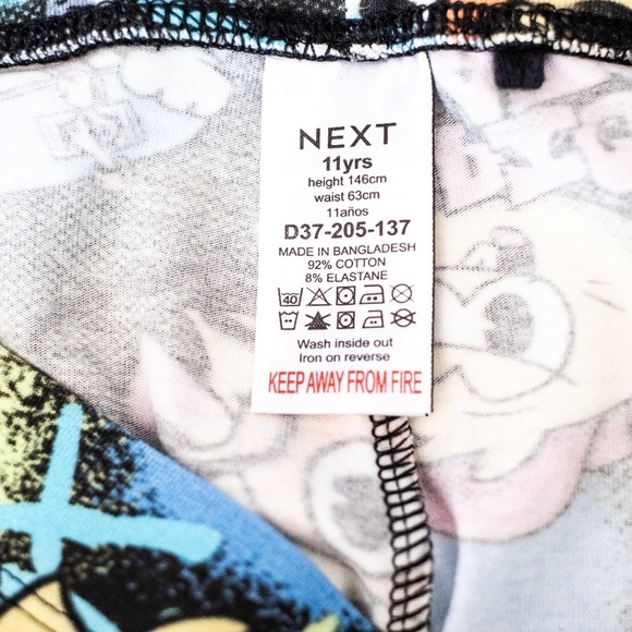 NEXT girls Black Graffiti Character Printed Leggings Size 11Y NWOT - Picture 5 of 7